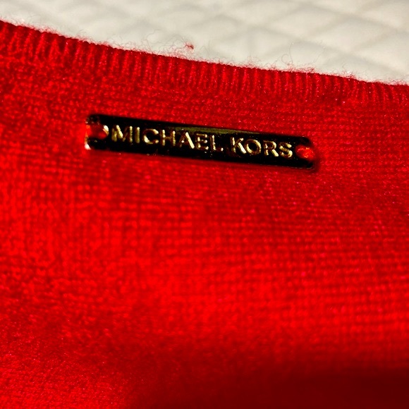 MICHAEL Michael KORS True Red Tunic Sweater. Large. - Picture 6 of 8